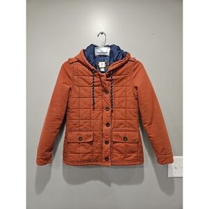 Element Brown Puffer Jacket With Hoddie Womens Size S/P